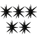 Black 27 Inch Star Balloon - Large Foil Starburst Party Decoration - Reusable
