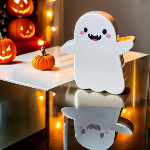 Halloween Wooden Sign Set for Tiered Tray Decor - Ghost Pumpkin Cat