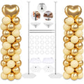 2 Pack Balloon Column Stand Kit with Reusable Metal Telescopic Poles - Stable DIY Party Decoration