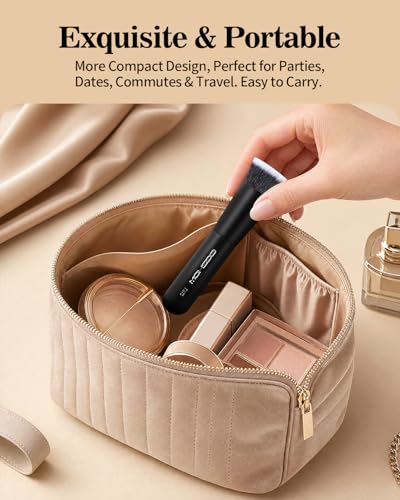 Flat Top Foundation Brush - Matte Black Kabuki Makeup Tool