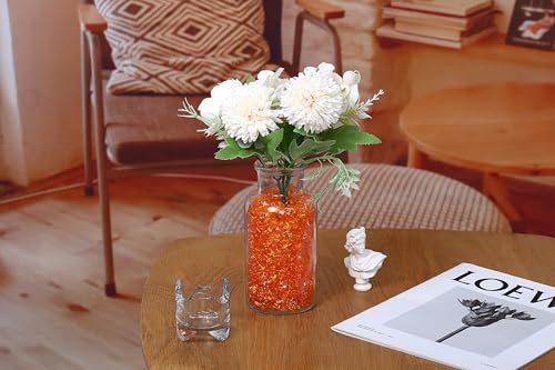 Orange Acrylic Gems Vase Fillers 500PCS - Irregular Plastic Diamonds for Decor
