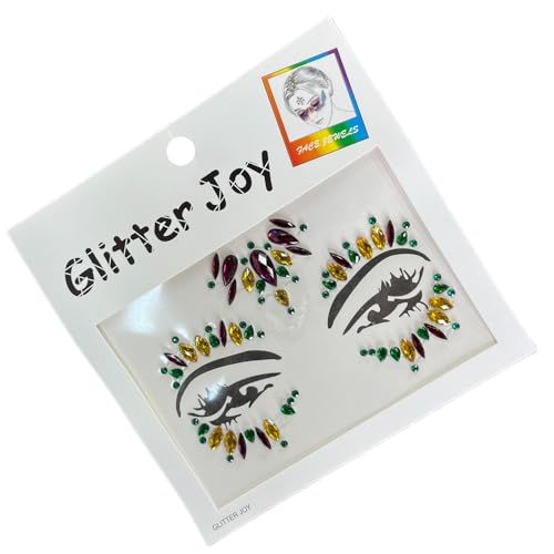 Halloween Face Gems Sticker Set - Multi-Color Face Jewels & Body Glitter 5-Pack