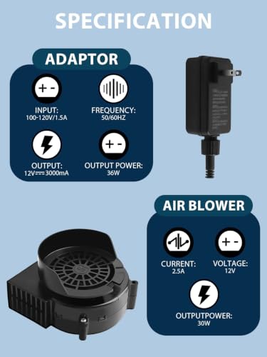 Inflatable Air Blower Replacement Kit with 10 LED Lights - 2.5A/1PC + White Light