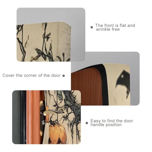 Halloween Door Cover Pumpkin Tree Banner Decoration - Variation 3