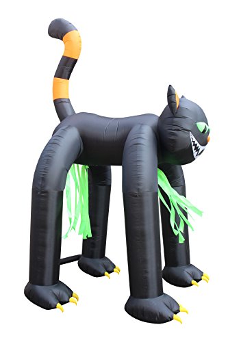 Inflatable Halloween Archway with Black Cat Design - 13 Ft Tall, Self-Inflating Outdoor Decor