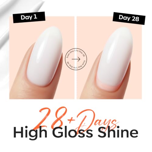 Milky White Builder & Top Coat Gel Polish - 15ML - Variation: Milky White Builder Top