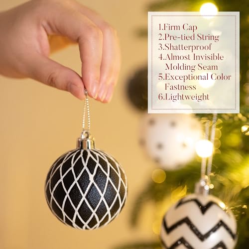 Valery Madelyn Christmas Ball Ornaments Set - 30pcs 2.4 Inch Large Tree Decorations