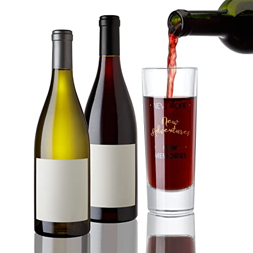 Set of 2 Shot Glasses for Housewarming & Home Bar - 2 oz Durable Glass