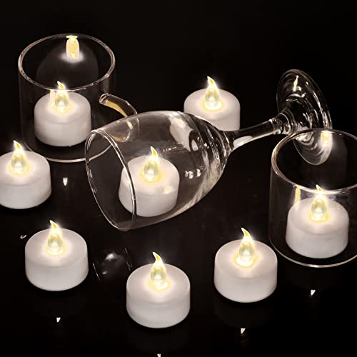 LED Flameless Tea Lights 150 Pack Warm White Battery Operated Safe Decor