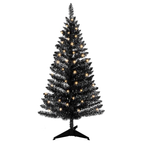 4ft Black Artificial Christmas Tree with Lights - Indoor & Outdoor Holiday Decor Variation of THIS listing