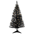 4ft Black Artificial Christmas Tree with Lights - Indoor & Outdoor Holiday Decor Variation of THIS listing