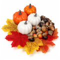 Fall Decorations Set with Pumpkins, Acorns & Maple Leaves - Admix-4