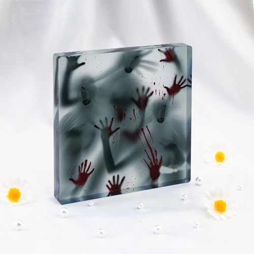 Halloween Spooky Horror Acrylic Sign Decorations - Gothic Office & Party Decor