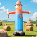 12FT Inflatable Scarecrow Yard Decor with LED Lights for Fall Halloween Thanksgiving