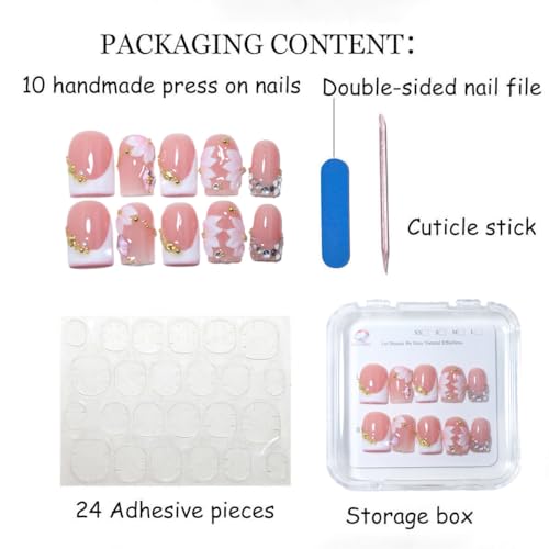 Reusable Handmade Duck Shape Press-On Nails - S / O912 Salon Quality