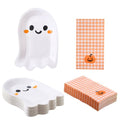 Halloween Party Supplies Set - 48 Disposable Plates & Napkins for 24 Guests