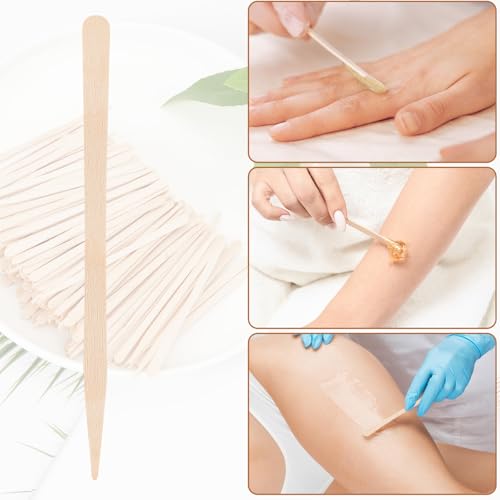 Pointed Handle Wooden Waxing Sticks 1200 Pack Small Wax Applicators for Hair Removal
