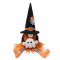 Halloween Gnome Decorations Plush Gnomes with Spooky Ghost and Witch Hat - Set of 2