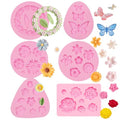 Butterfly & Flower Silicone Molds - 6 Pack for Cake, Cupcakes & Decorations - Variation of THIS listing