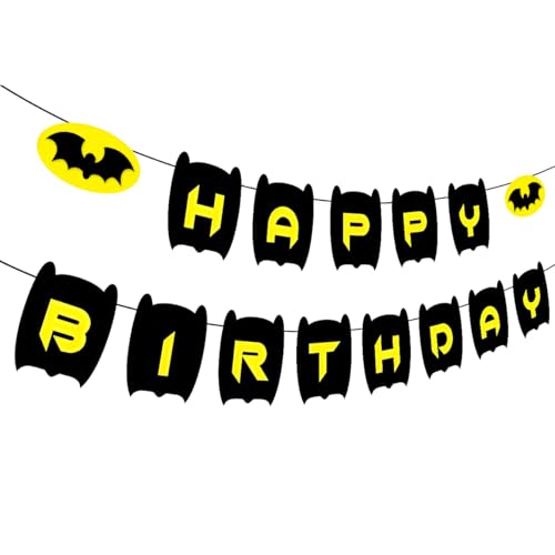 Black Bat Garland Birthday Banner Halloween Party Decorations