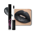 CAKAILA Gray Black Metallic Lipstick - Dark Liquid Lip Gloss, Long Lasting & Waterproof, Variation 06#
