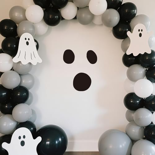 Halloween Ghost Backdrop Stickers - Spooky White Ghost Decals for Party Decorations