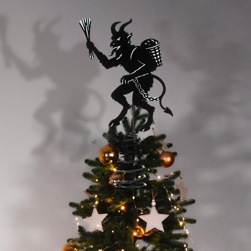 Krampus Christmas Tree Topper - Gothic Halloween Holiday Ornament 11.9 x 9 Inches