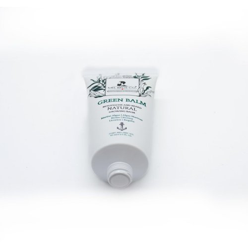 GREEN BALM Moutache and Beard Natural Growing Balm | Microalgae, Biotin, Keratin, Herbal Extracts 2oz / 60ml