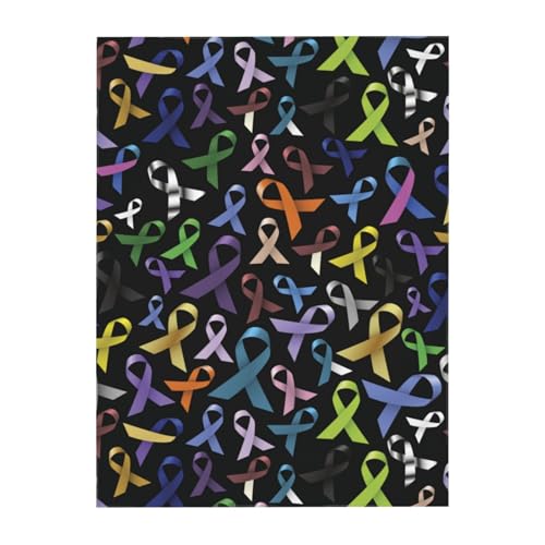Cancer Awareness Ribbons Tablecloth 54x72 Inches Rectangular Kitchen & Dining Cover