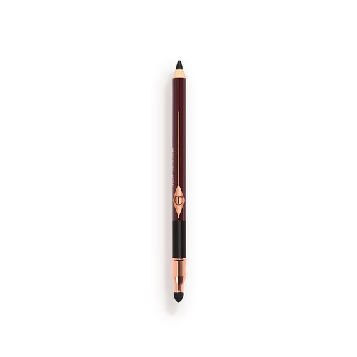 Charlotte Tilbury Rock 'N' Kohl Eyeliner Pencil - Waterproof Eyeliner with a Precision Smudger Tip - Infused with an Enhanced Kajal Formula for Sultry, Smokey Eyes - Bedroom Black