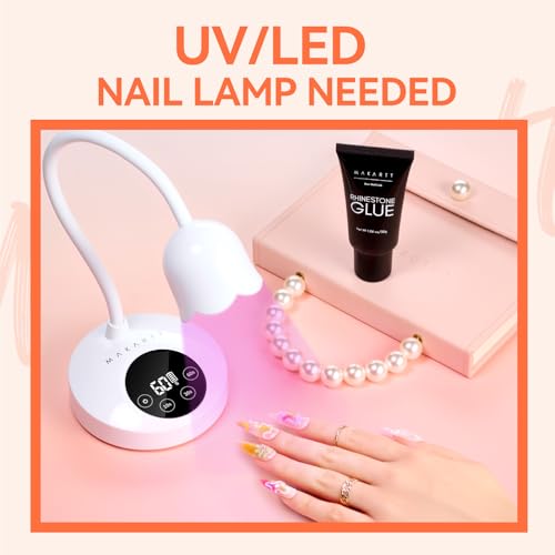 A15 Clear 5-in-1 Nail Art Glue with Rhinestones & Charms - 30ml