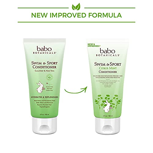 BABO Botanicals Citrus Mint & Passion Fruit Conditioner - Purifying & Replenishing - Shea Butter & Green Tea - For All Ages