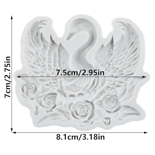 Swan Silicone Fondant Mold for Cake Decorating - Style F