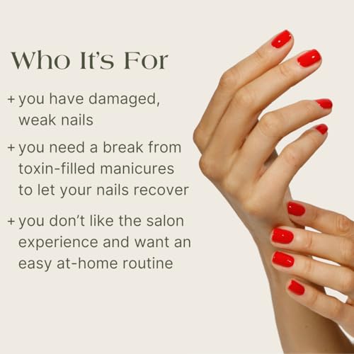 Nail Strengthening Polish for Damaged Nails - Poppy Red - Vegan & Plant-Based