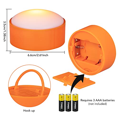 6-Pack LED Pumpkin Lights Halloween Jack-O'-Lantern Decoration with Remote & Manual Control