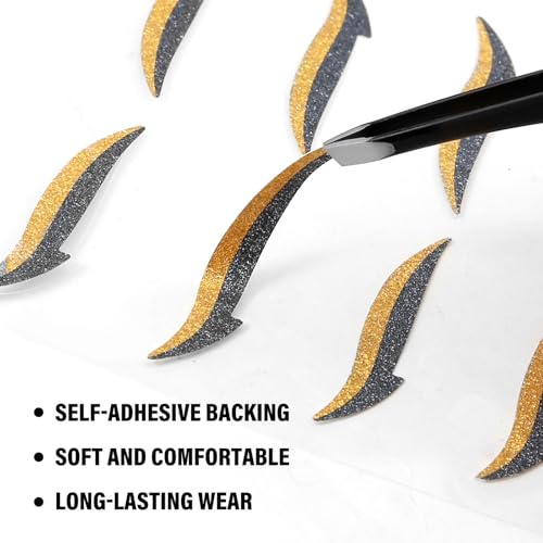 Glitter Eye Line Strips - Adhesive Instant Eyeliner Stickers for Eyes - Variation #03