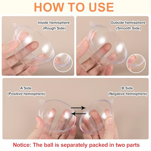 1.6 Inch Clear Plastic Ornament Ball with Wire - 5 Pack Christmas & Party Decorations