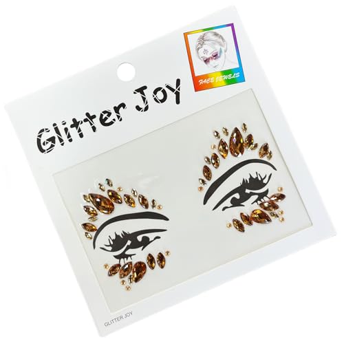 Halloween Face Gems Face Jewels Tattoo Sticker - Coffee
