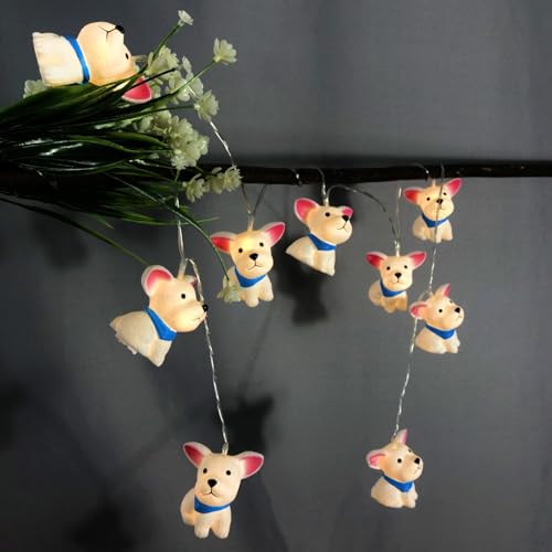 Cute Labrador Dog String Light 1.65M Battery-Operated Night Light with Timer