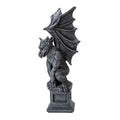 Gothic Gargoyle Statue - Medieval-Style Winged Creature Sculpture for Home & Garden Decor - 17.32 Inches