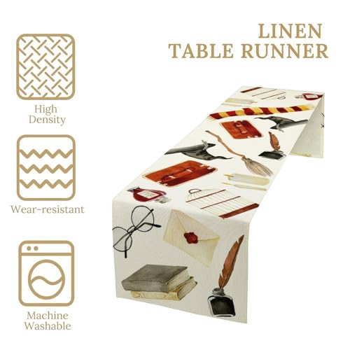 Magical Halloween Witch Wizard Table Runner 13x36in - Home Decor