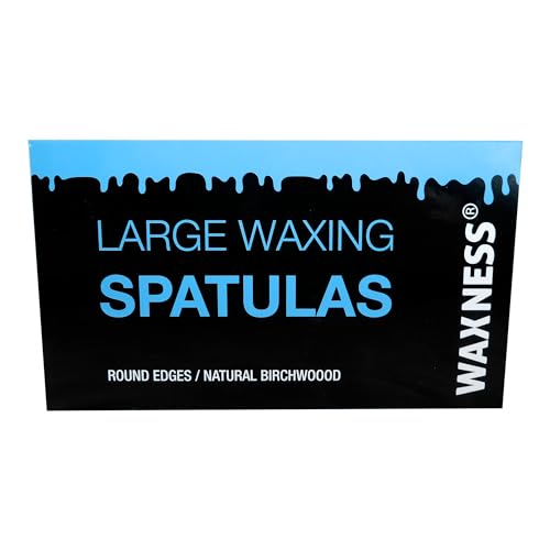 Disposable Wooden Waxing Spatulas 100 Pcs - Rounded Applicator Sticks for Body Waxing