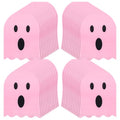 Pink Halloween Ghost Napkins 2-Ply Disposable Folded Party Tableware - 100 Sheets