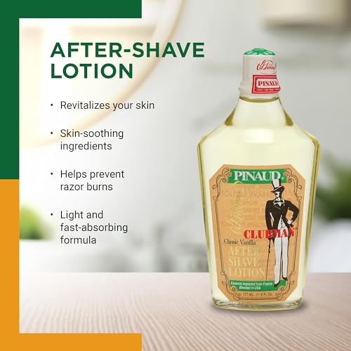 Clubman Pinaud Classic Vanilla After Shave Lotion - 6 Fl Oz, Pack of 1
