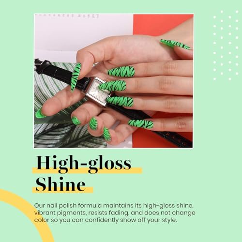 Beetles Neon Green Gel Nail Polish - Lime Green Creme | 15ML