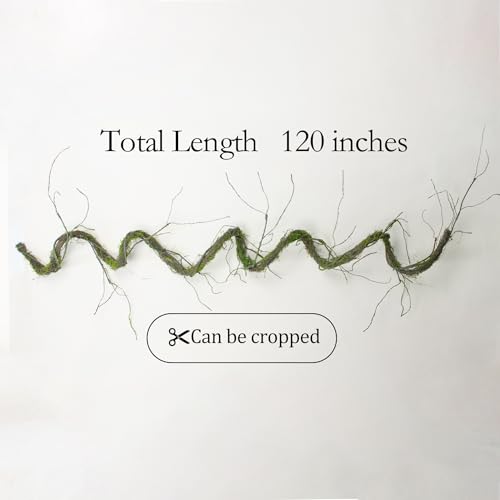 120-Inch Bendable Artificial Moss Vine for Indoor & Outdoor Decor