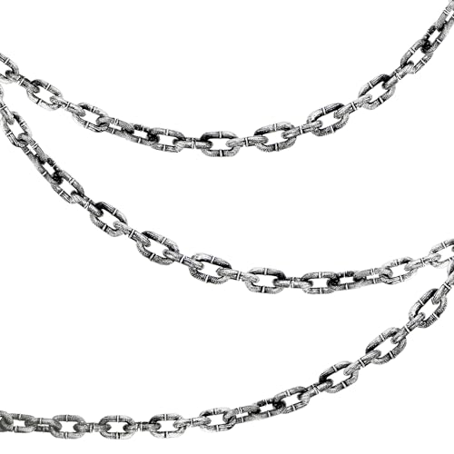 Halloween Plastic Chains Bulk 3 Pack, 6 Feet Prison & Prisoner Prop Decorations