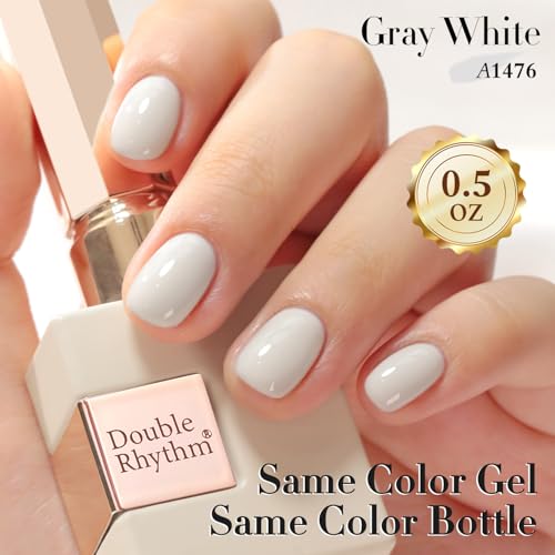 Double Rhythm 15ML Gel Polish - Sheer Gray White - Same Color, Soak Off Art Manicure