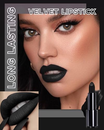 Black Velvet Matte Lipstick - Long-Lasting Waterproof Lip Color #05
