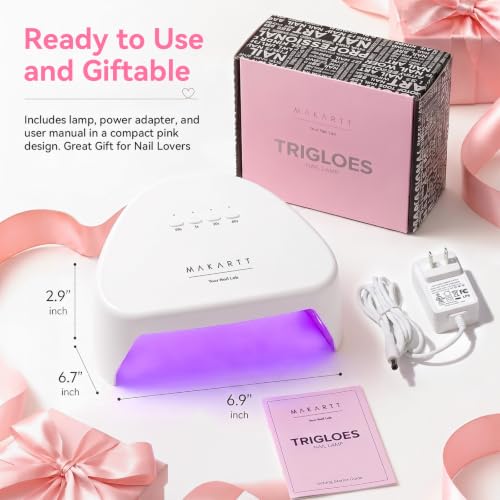Makartt Compact Travel UV Nail Lamp for Gel Polish - White